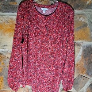 Craft and Barrow red floral top